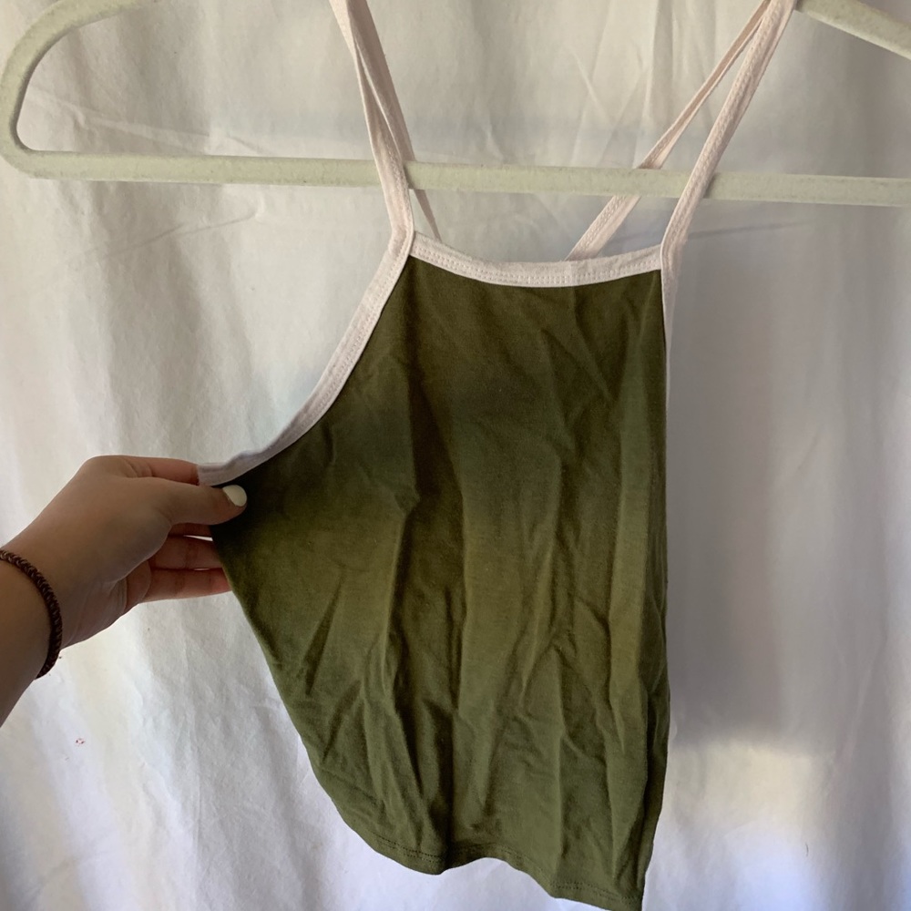 olive crop top